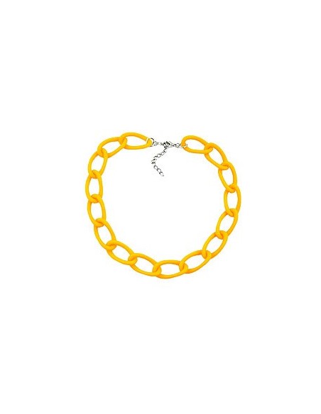 necklace wide curb chain yellow-matt