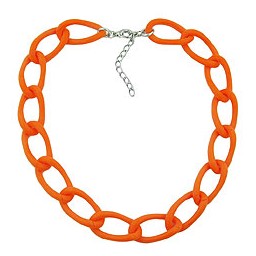 necklace wide curb chain apricot-matt