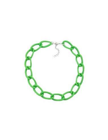 collier wide curb chain green-matt