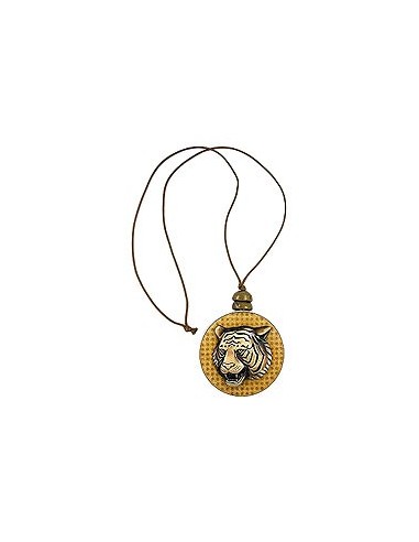 necklace disk with tigerhead brown