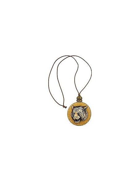 necklace disk with tigerhead brown
