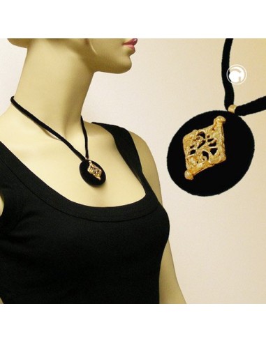 necklace black velvet unique pendant