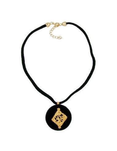necklace black velvet unique pendant
