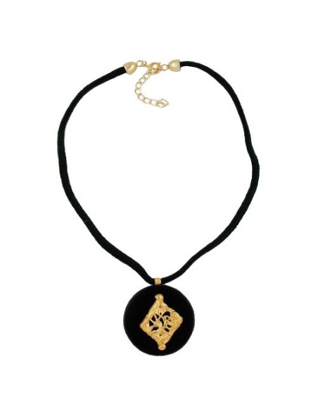 necklace black velvet unique pendant