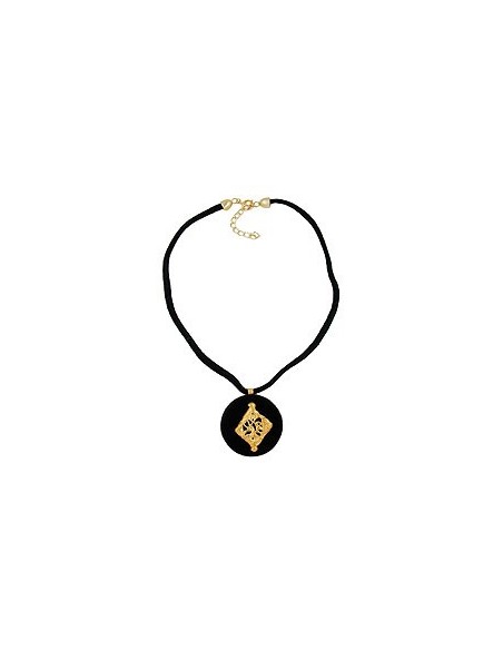 necklace black velvet unique pendant