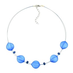 necklace blue tones various beads