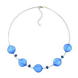 necklace blue tones various beads