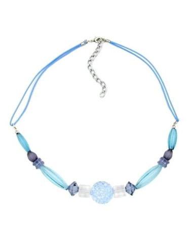 necklace blue tones various beads