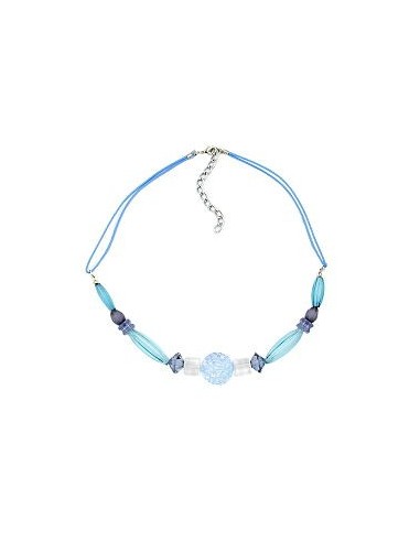 necklace blue tones various beads
