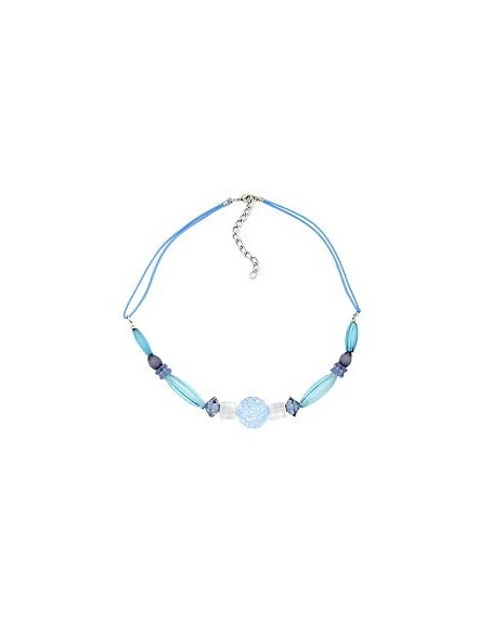 necklace blue tones various beads