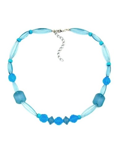 necklace blue tones various beads