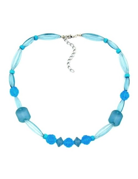 necklace blue tones various beads