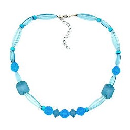 necklace blue tones various beads