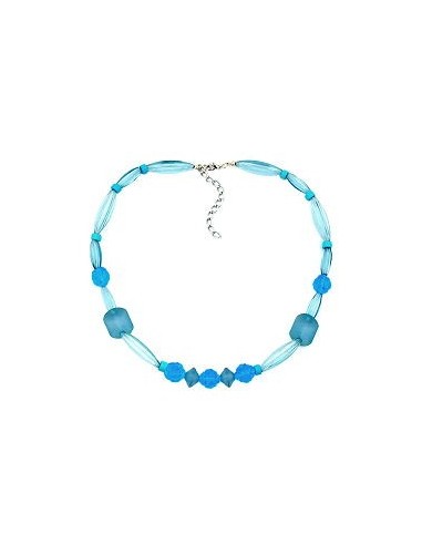 necklace blue tones various beads