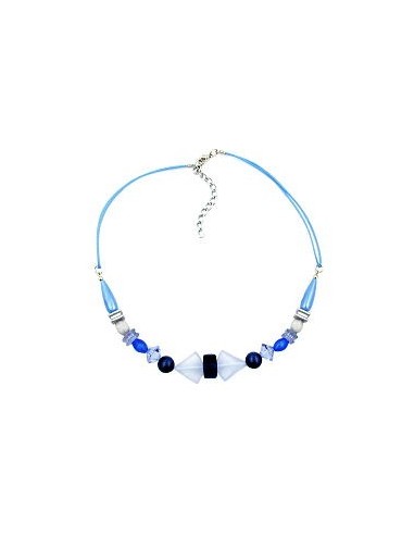 necklace blue tones various beads