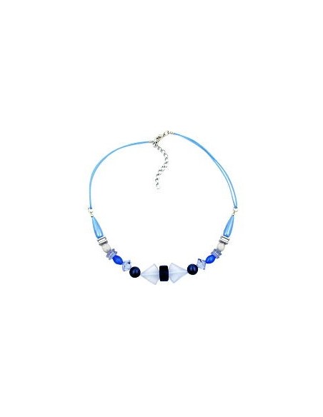 necklace blue tones various beads