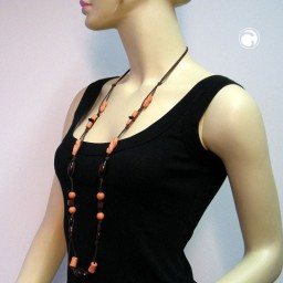 necklace baroque beads pink