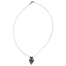 necklace leaf pendant red beads