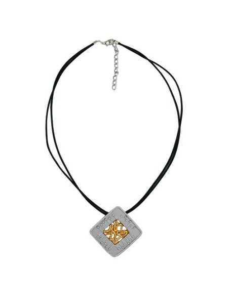 necklace square silver-gold 45cm