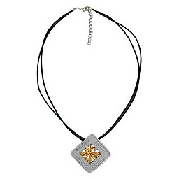 necklace square silver-gold 45cm