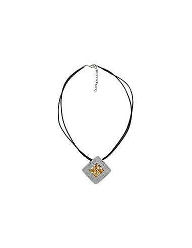 necklace square silver-gold 45cm
