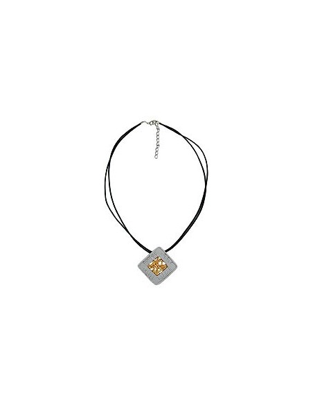 necklace square silver-gold 45cm