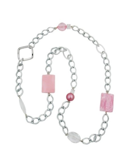 necklace curb chain beads 95cm