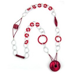 necklace curb chain beads 95cm