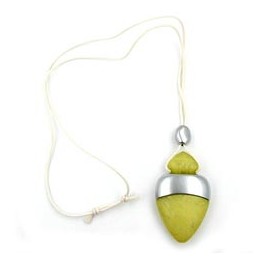 necklace perfume bottle kiwi-silver 100cm