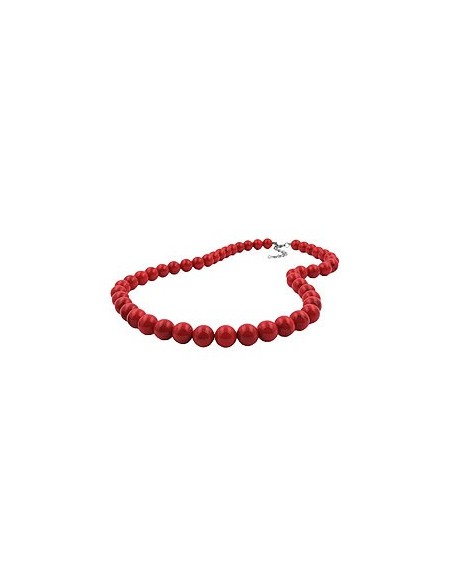 necklace dark red marbled beads 12mm 70cm
