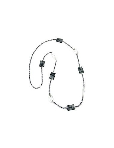 necklace pillow gray-silver-crystal 100cm