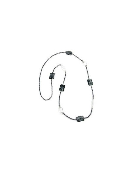 necklace pillow gray-silver-crystal 100cm
