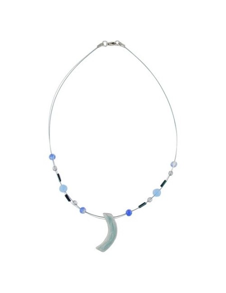 necklace angle grey-blue-silver-coloured 42cm
