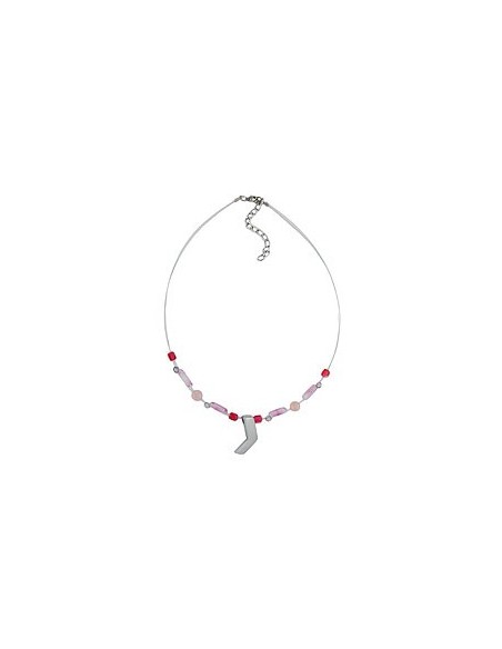 necklace angle silver-coloured matt 42cm