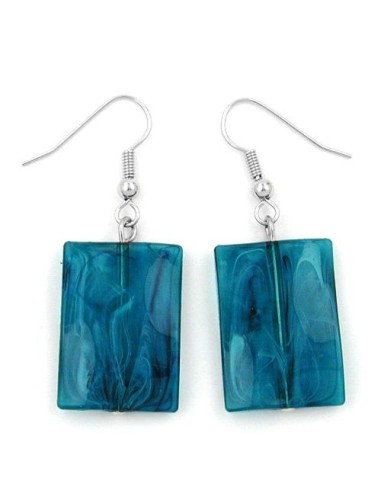 hook earrings pillow bead turquoise