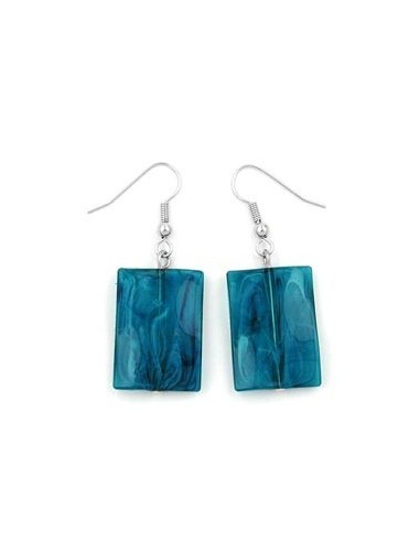 hook earrings pillow bead turquoise