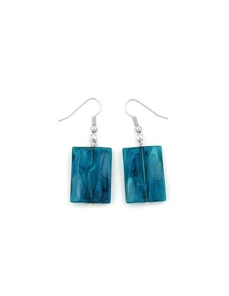 hook earrings pillow bead turquoise