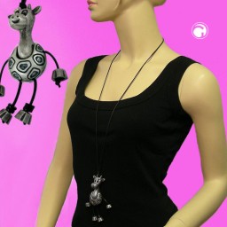 necklace giraffe antique-silver 90cm