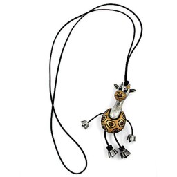 necklace giraffe antique-silver/gold 90cm