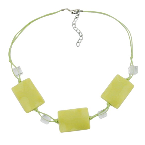 necklace light green pillow beads