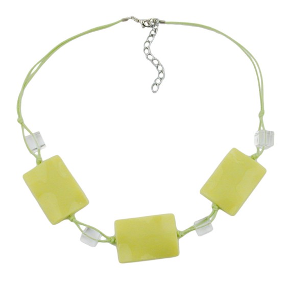 necklace light green pillow beads