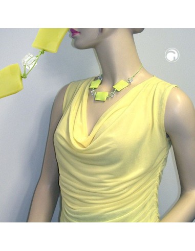 necklace light green pillow beads