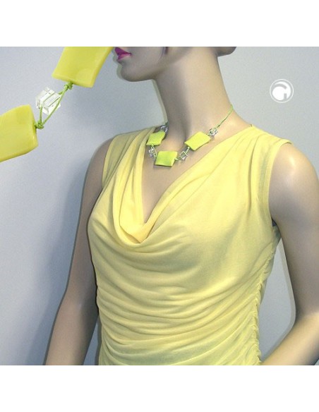 necklace light green pillow beads