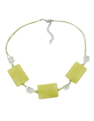 necklace light green pillow beads