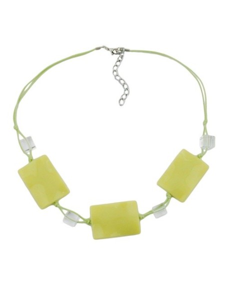 necklace light green pillow beads