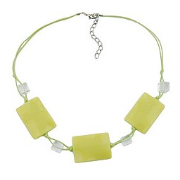 necklace light green pillow beads