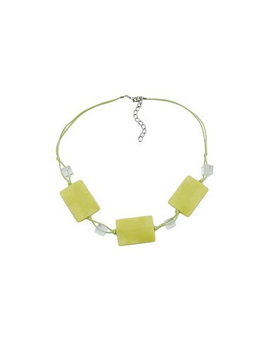 necklace light green pillow beads