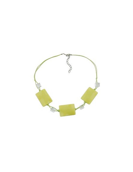 necklace light green pillow beads