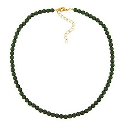 necklace beads 6mm olive/ dull