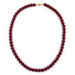 necklace beads 10mm wine-red 60cm